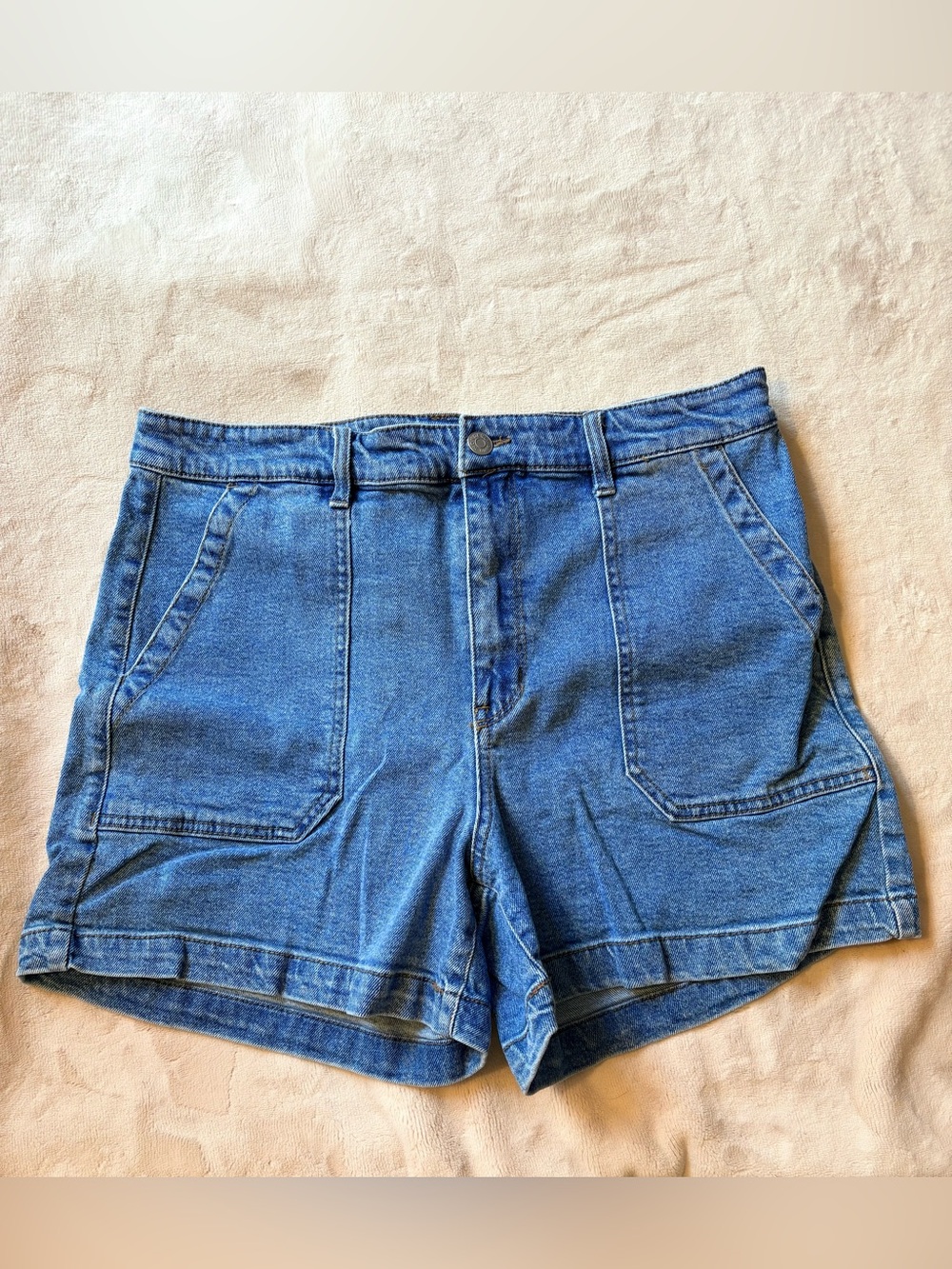 Classic High-rise Denim Shorts | Simple Summer High Waist Blue Jean Short